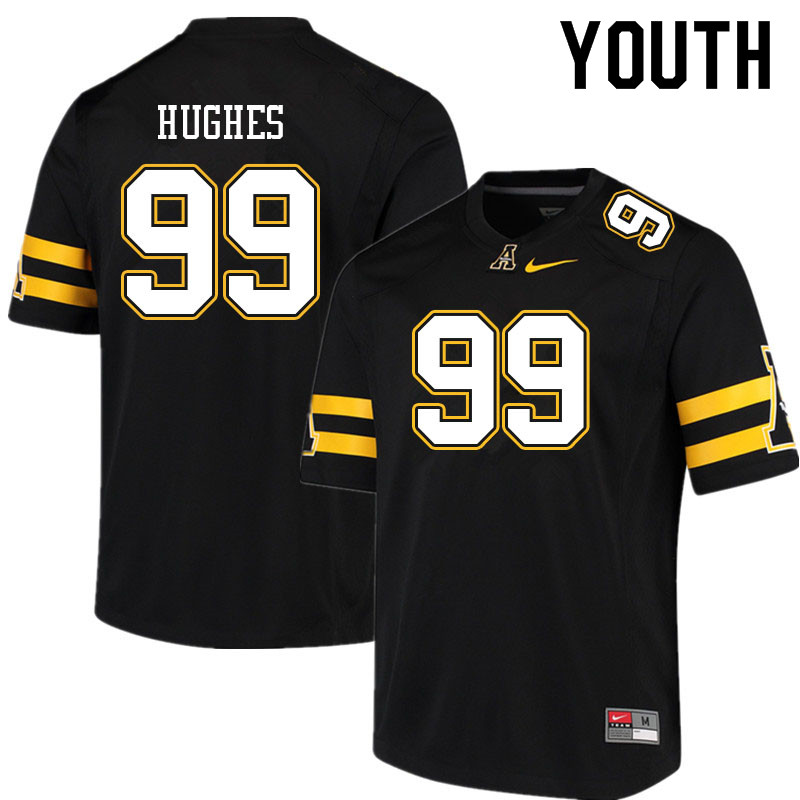 Youth #99 Michael Hughes Appalachian State Mountaineers College Football Jerseys Sale-Black